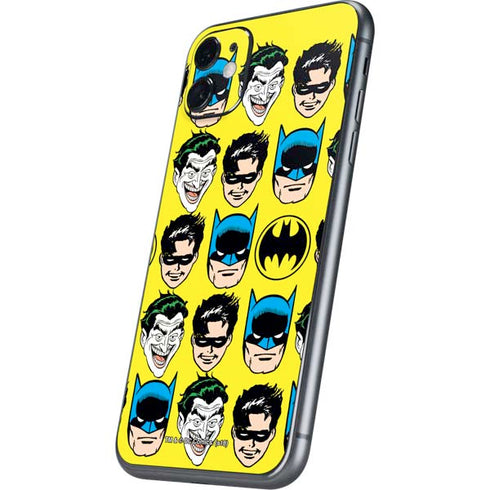 DC Comics Batman Vintage Character Pattern - Joker and Robin iPhone 11 Skin